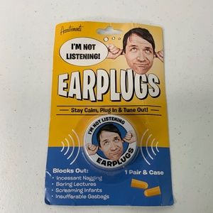 Accoutrements I'm Not Listening Joke Earplugs & Case Dad Joke Gift NEW